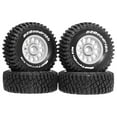 thumbnail image 3 of 4 Pcs RC Truck Tires Universal Wheel Hubs Upgrade RC Wheels and Tires 1/14 1/16 Scale Alloy Sturdy for Racing Vehicles, 3 of 9