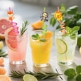 thumbnail image 3 of Reusable Spiral Straws 8PCS Cartoon Animal Drinking Straws with Fun Twisty/Design for Kids Party Cups, Cute Curly Straws for Birthday Favors, Daily Drinks and Family Gatherings A, 3 of 7
