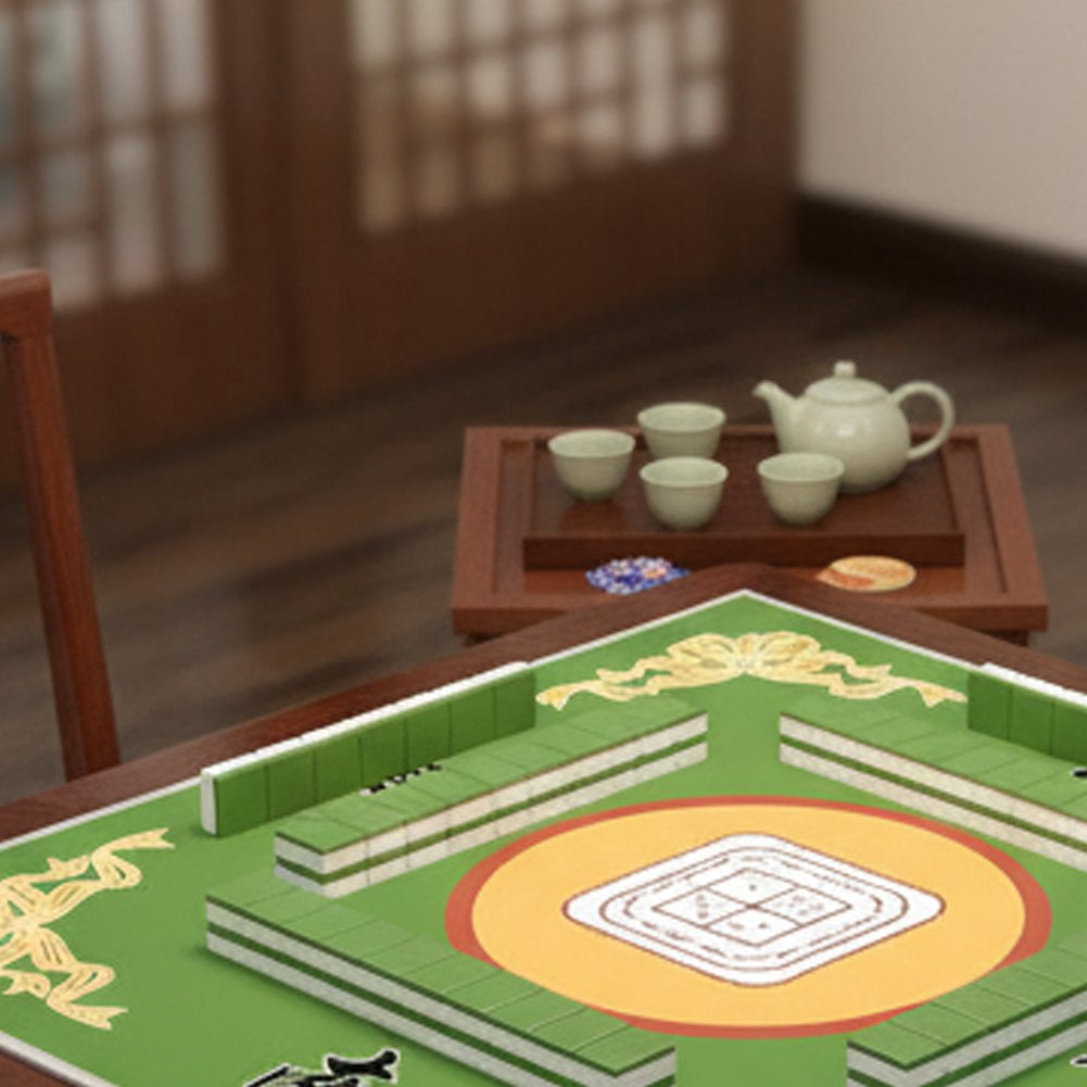 Slccxzc Mahjong Mat, Anti Slip and Noise Reduction Mahjong Table Cover Portable Game Mat for Mahjong, Poker, Card, Board & Tile Games