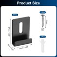 thumbnail image 2 of Uxcell 4Pcs Metal Mirror Holder Clips, Large Mirror Hangers with Screws, Black, 2 of 6