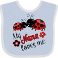 thumbnail image 3 of Inktastic My Nana Loves Me with Cute Ladybugs Boys or Girls Baby Bib, 3 of 4