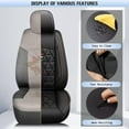 thumbnail image 5 of DIKSOAKR Seat Covers Fit Toyota Corolla/Corolla iM 2007-2019 Car Seat Cover 5-seat Faux Leather Full Set Compatible Airbag (Black), 5 of 5