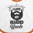 thumbnail image 4 of Inktastic I Love My Bearded Uncle Boys or Girls Baby Bib, 4 of 4