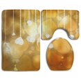 thumbnail image 1 of ABPHQTO Patrones De Corazon De Amor Juego de alfombras de baño de 3 piezas Alfombra de baño Alfombra de contorno y tapa de inodoro ABPHQTO Cont-CHAPPLE-34489, 1 of 2