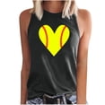 thumbnail image 2 of CEHVOM Mode Décontractée Femmes Sans Manches Imprimé Dames Col Rond Hauts Gilet T-Shirt, 2 of 5