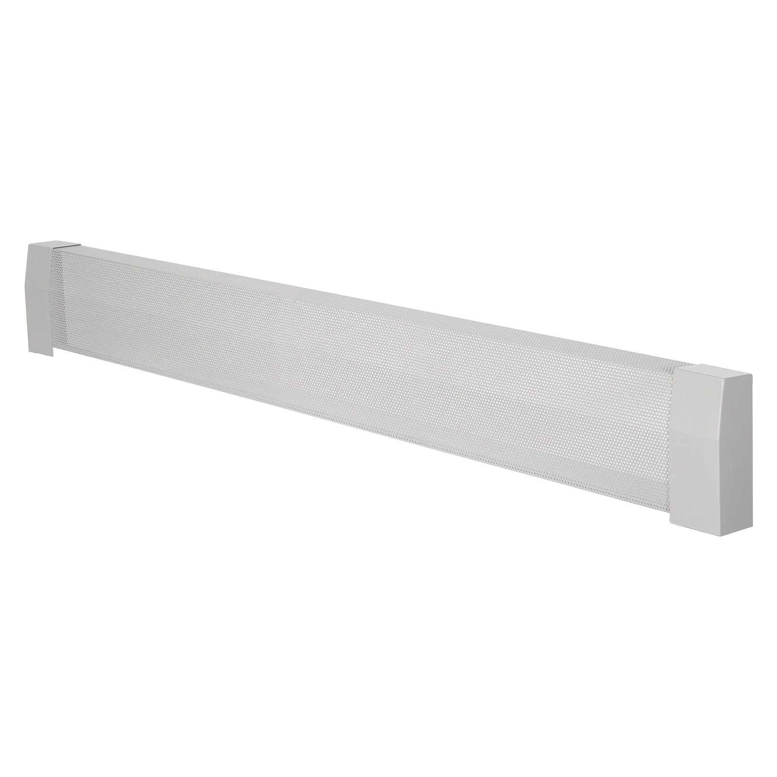 5ft Baseboard Heater Cover Replacement, Powder-Coated Steel, Ventilation Openings, Easy Installation, White Finish for Home Heating