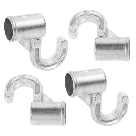 EXHUMKY 4Ud Gancho Para Barra De Closet De Aluminio Resistente Para Colgar Ropa Pesada Color Plata