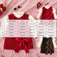 thumbnail image 4 of felwors Girls Bow Dress for Ages 2-7, Long Sleeve Elegant Princess Outfit for Fall (2-3 Years,Red), 4 of 7