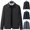 Black, variant on Men's Windproof Golf Jacket Laydown Collar Lightweight Shell Coat Stripe Lined Fall Outerwear with Zipper Pockets for Everyday Classic Outfits, Gray, XL