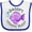 White and Royal, variant on Inktastic Daddy's Fishing Buddy with Cute Purple Fish Boys or Girls Baby Bib