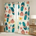thumbnail image 2 of Erosebridal Flip Flops Curtains and Drapes (38x45), Beach Slippers 30%-50% Blackout Curtains for Bedroom, Seashell Curtains for Living Room, Window Drapes Room Decor, 2 of 6