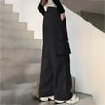 thumbnail image 5 of Pimfylm Girl Cargo Sweatpants Newborn Toddler Baby Girl Pants Ribbed Straight Flare Infant Girl Pants Bell Bottoms Black,Size for 13-14 Years, 5 of 5