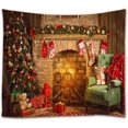 thumbnail image 1 of Tapiz de chimenea de Navidad JAMW Hippy bohemio 150*130cm Sencillez, 1 of 5