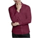 thumbnail image 4 of Blusa y camisa de manga larga con cuello vuelto para hombre, informal, con botones, lisa, de manga larga, transpirable, de poliéster, 4 of 6
