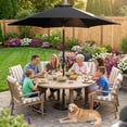 9ft Patio Umbrella Outdoor With Heavy Duty Base Included Table Pushon ...