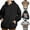 Black-02, variant on Hooded Sweatshirt for Women Sexy Backless Long Sleeve Shirt Trendy Top with Pocket