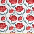 thumbnail image 1 of Watercolor Flowers Upholstery Fabric by the Yard, Rose Romantic Blooms Valentines Day Lovers Celebration Theme, Decorative Fabric for DIY and Home Accents, Vermilion Slate Blue by Ambesonne, 1 of 4