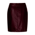thumbnail image 6 of Babysbule Women Skirts Fashion Women Mini Solid Skirt Strap Zip Ladies Slim Short Lace Skirts Mini Leather Skirts, 6 of 6