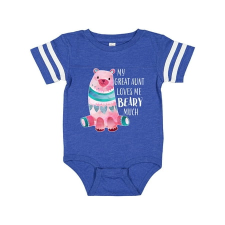 

Inktastic My Great Aunt Loves Me Beary Much with Cute Bear Gift Baby Boy or Baby Girl Bodysuit