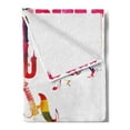 thumbnail image 2 of Musical Soft Flannel Fleece Throw Blanket, Music Rock Jazz Lettering with Bass Guitar Saxophone Notes Harmony Illustration, Cozy Plush for Indoor and Outdoor Use, 70" x 90", Multicolor, by Ambesonne, 2 of 5