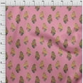 thumbnail image 3 of oneOone Silk Tabby Fabric Leaves|Swirl & Floral Block Print Fabric By Yard 42 Inch Wide, 3 of 4