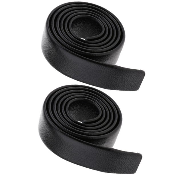 2x Cinturones de Piel Sintética Cinturones de Negocios con Hebilla Automática Apenado Vintage para Hombre