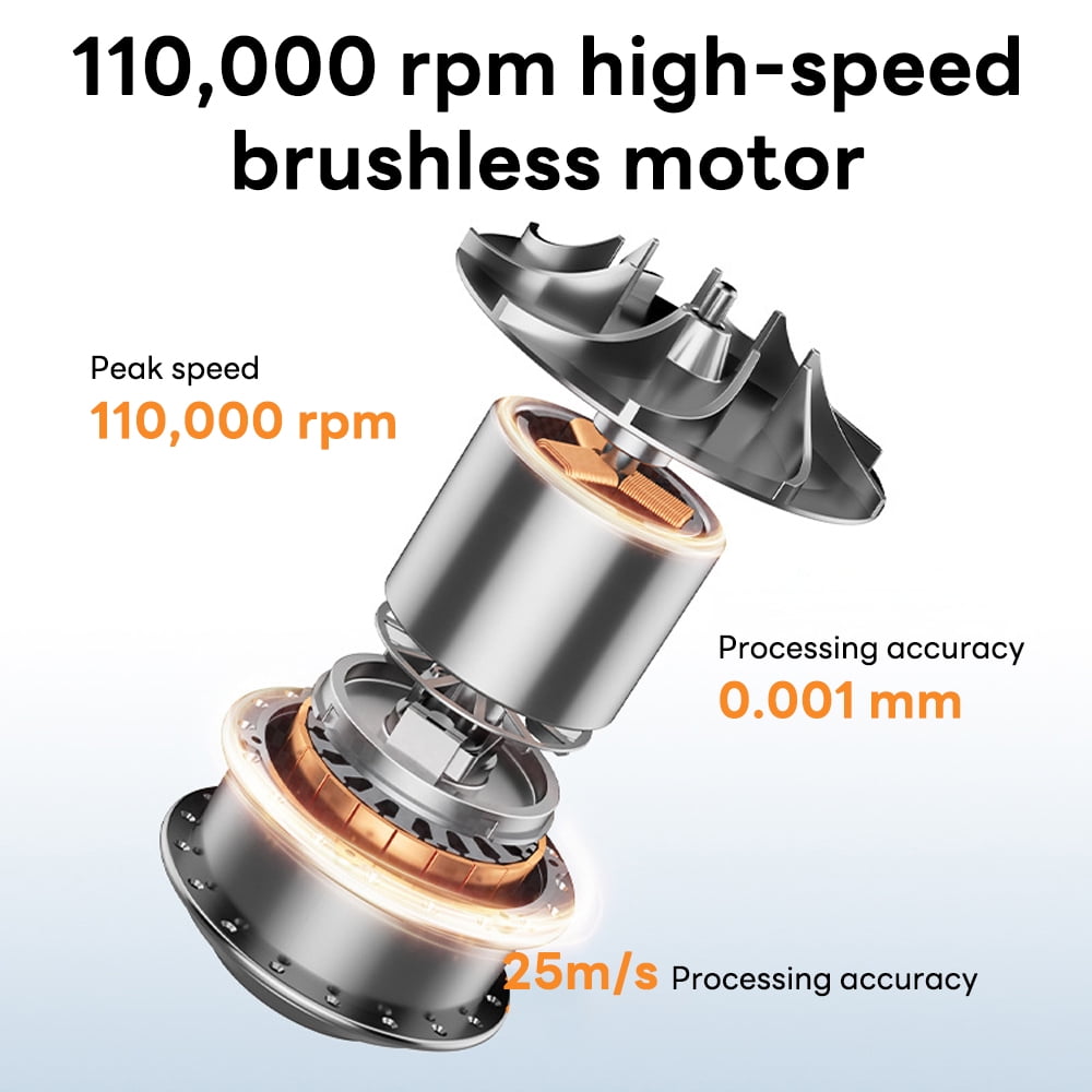 INSMART High Speed Hair Dryer, 110,000 RPM Brushless Motor High Speed Hair Dryer, 27 Dry Hair Modes and 13 Temperatures with LED Screen for Home and Travel