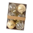 thumbnail image 2 of Juego de 6 piezas de adornos de bolas de Navidad, colgantes con lazo, decoración de de Navidad para compromiso, dormitorio, inauguración de la Estilo D, 2 of 8