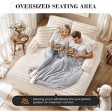 Oversized Chaise Lounge Chair Indoor, Upholstered Sofa Bed with Throw ...