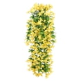 thumbnail image 2 of Artificial Fake Hanging Flowers Plants for Outdoor Spring Summer Decoration, 1PCS Faux Silk UV Resistant Look Real Trailing Vines for Outside Home Planter Porch Patio(Yellow), 2 of 9