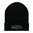 thumbnail image 5 of Argentina Embellishment Embroidered 12 Inch Long Knitted Beanie - Black OSFM, 5 of 5
