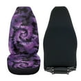 thumbnail image 4 of Uorisanigo Car Seat Cover, Purple Tie Dye Front Seat Cover for Auto Trucks Van SUV, Premium Coral Velvet Fabric Seats Protection, Set of 2, Easy-Install Summer & Winter, 4 of 7