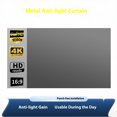 thumbnail image 6 of High Contrast Foldable Projector Screen 16:9 Aspect Ratio AntiGlare Surfaces For Low Bright Projectors Easy Storage, 6 of 9