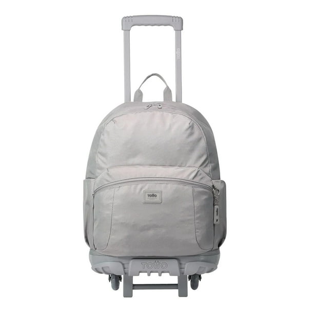 TOTTO Mochila Grande Porta Laptop 14 con Bolsillo Secreto | Escuela - Oficina - Viaje | 21 L TRIK L gris M