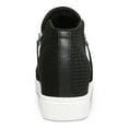 thumbnail image 2 of STEVE MADDEN Womens Black Knit Hidden Heel Camden Wedge Athletic Sneakers 7.5 M, 2 of 4