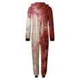 thumbnail image 3 of Family Halloween Pjs Matching Sets Halloween Print Long Sleeve Zippered One Piece Pajama Hooded Jumpsuit Winter Halloween Pjs Family Set, 3 of 3