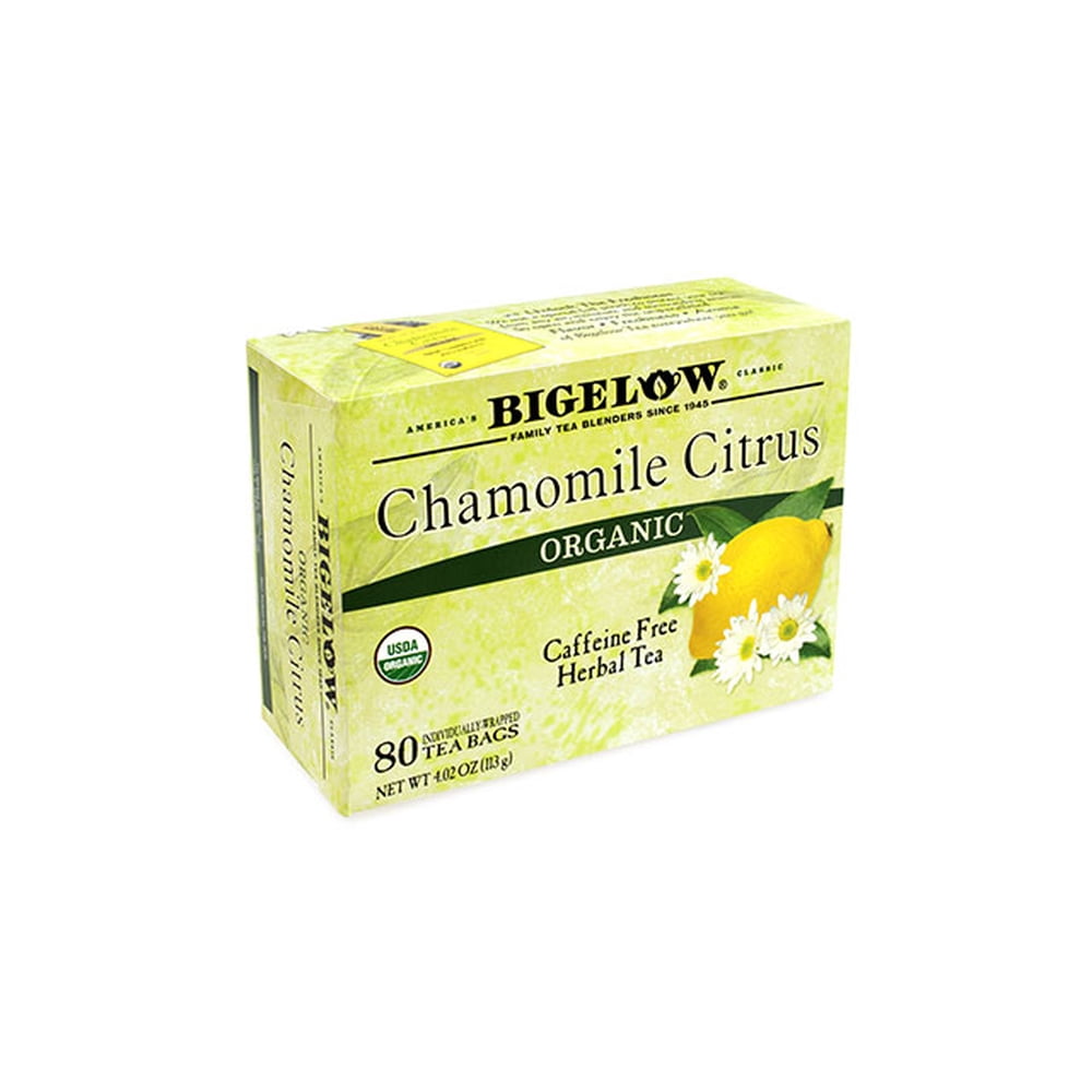 Bigelow Chamomile Citrus Organic Tea Bags, 80 Count
