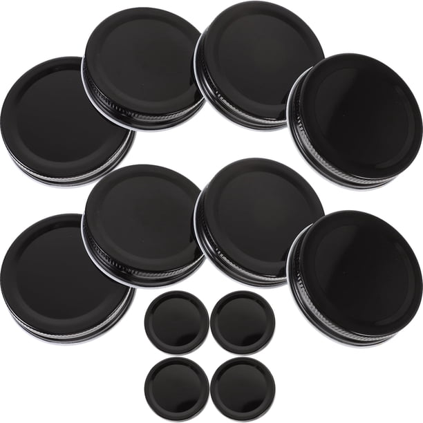 12 tapas reutilizables multiusos para conservas, prácticas y a prueba de fugas.
