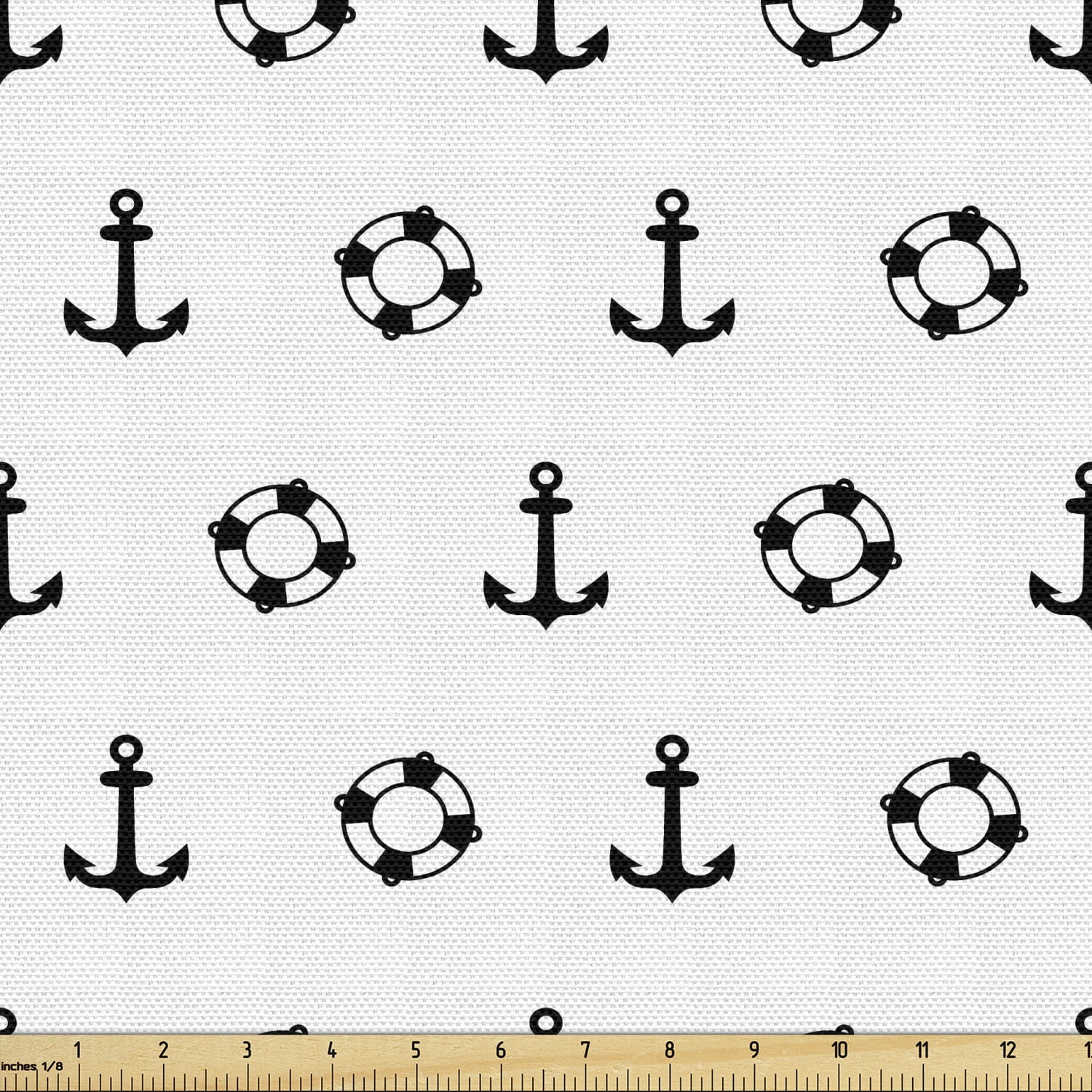 Nautical Fabric by the Yard Upholstery Maritime Theme Objects Anchors