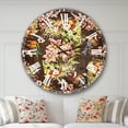 thumbnail image 2 of Designart Horloge Murale Traditionnelle 'oiseaux Colorés et Fleurs', 2 of 6