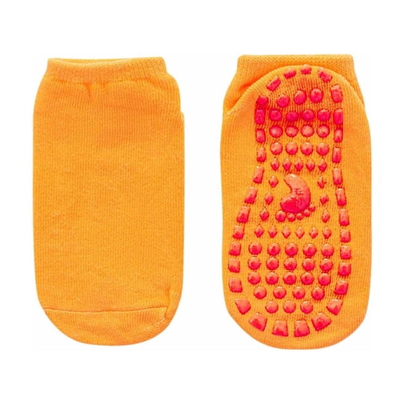 Women Low Cut Yoga Socks Grips Non Slip Socks, Multi Color Anti Slip Pilates Socks for Indoor Floor Dance & Hospital Use Yellow 10(12 Years)