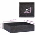 thumbnail image 3 of Lavabo VidaXL de mármol negro hecho a mano, duradero, 40 x 40 x 10 cm, 3 of 9