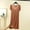Khaki, variant on Womens Long Nightgown Round Neck Nightshirts Short Sleeve Loose Loungewear Casual Sleep Dress Pink XL