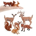 thumbnail image 2 of Figuras de animales del bosque NikouMX 6 piezas Juguetes de animales en miniatura, 2 of 8