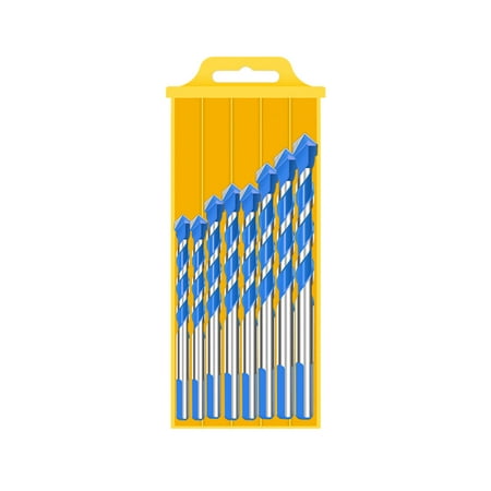 

CreativeArrowy Multifunctional Triangle Glass Metal Drill Bit Diamond Drill Set Boxed Ceramic Tile Concrete Brick Wood Punching Hole Saw Drill