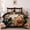 Black, variant on 7-Piece King Khaki Floral Comforter Set, Elegant All Season Bed in a Bag with Sheets & Pillowcases