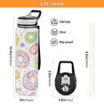 thumbnail image 3 of 32oz Transparent Sports Water Bottle with Straw for Kids Adults Outdoor School Gym Fitness Colorful Doughnuts Pattern, 3 of 7