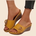 thumbnail image 6 of Iyufng Wedge Sandals for Women Floral Embellishments Slippers Summer Casual Outdoor Beach Shoes, 6 of 7