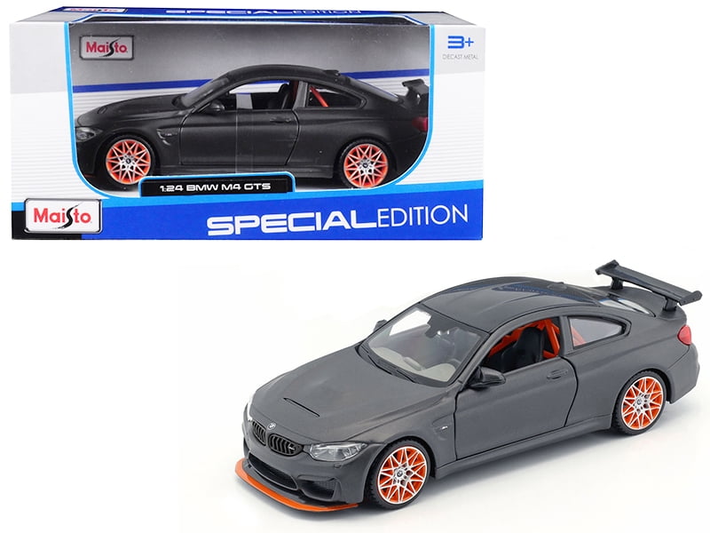 BMW M4 GTS 1:24 Scale Diecast Toy Car Model Die Cast Miniature Satin Series Grey 