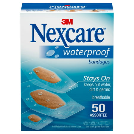 Nexcare Waterproof Bandages, 50 ct. Assorted